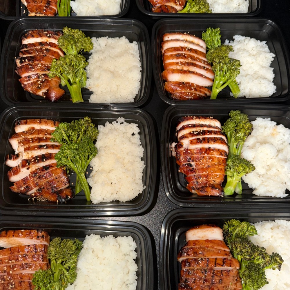 Grilled Teriyaki Chicken meal prep container